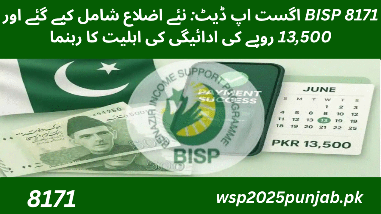 BISP 8171 August Update: New Districts Added & Rs.13,500 Payment Eligibility Guide