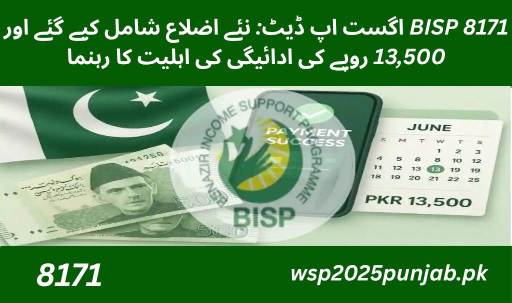 BISP 8171 August Update: New Districts Added & Rs.13,500 Payment Eligibility Guide