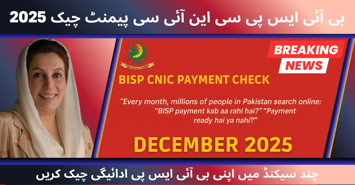 CNIC Payment Check 2025