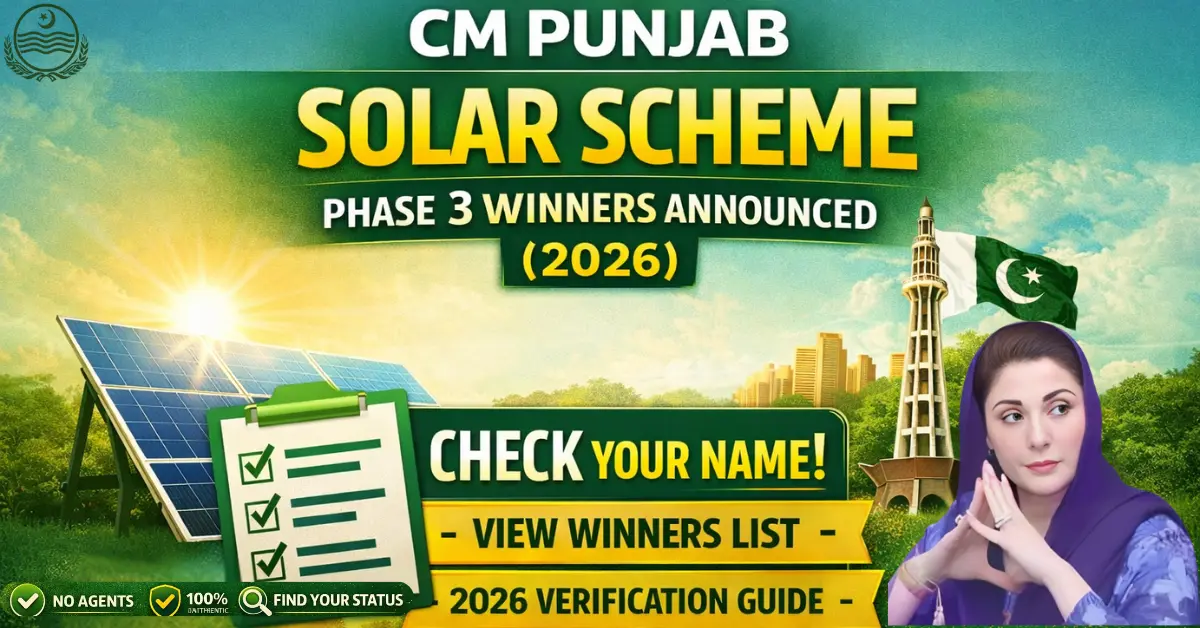 CM Punjab Solar Scheme Phase 3 Selected Winners List 2026